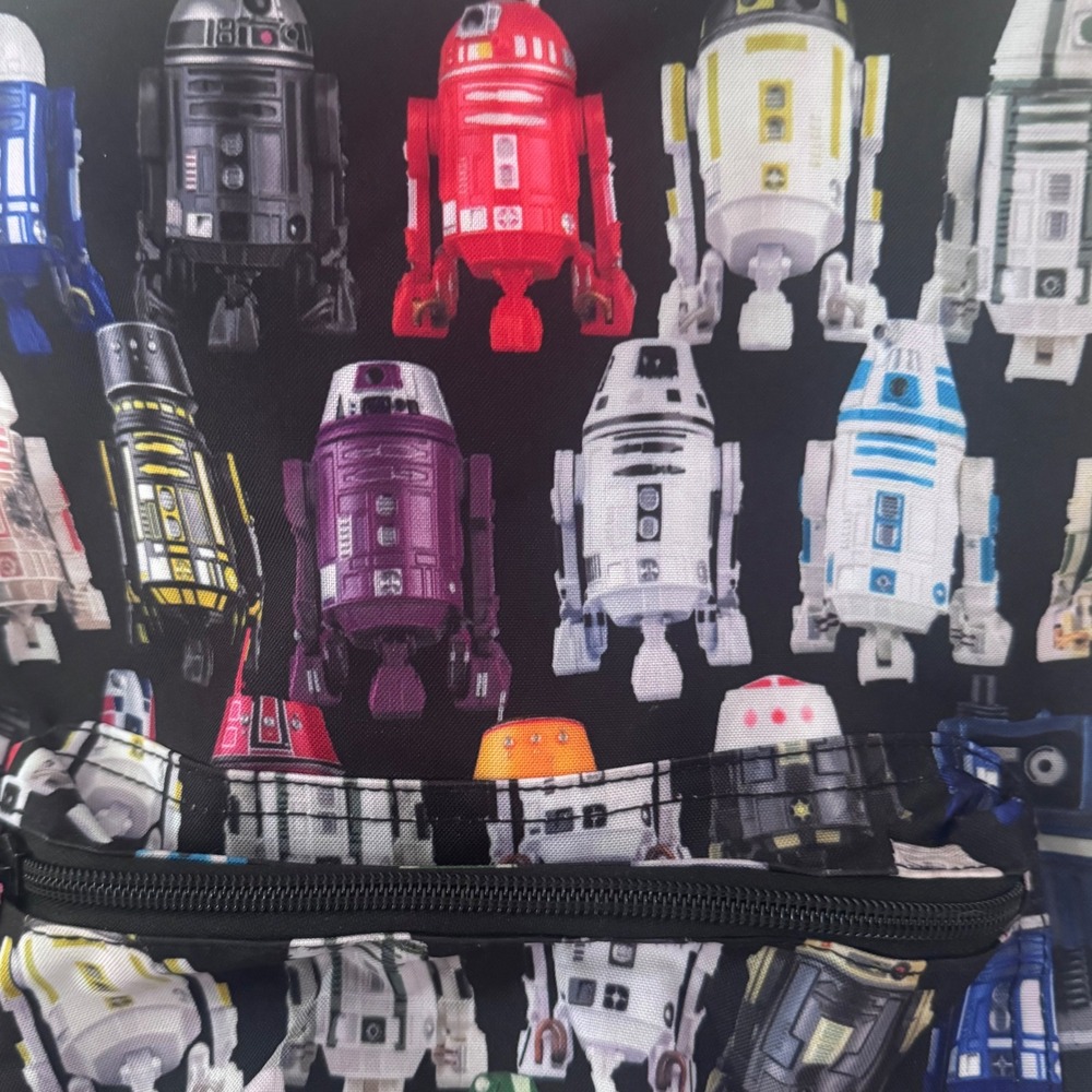 Star Wars R2-D2 Droids All Over Print Backpack Black Astromech Multi Color - Picture 4 of 11